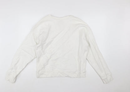 Champion Women White Large Reverse Weave Pullover Sweatshirt