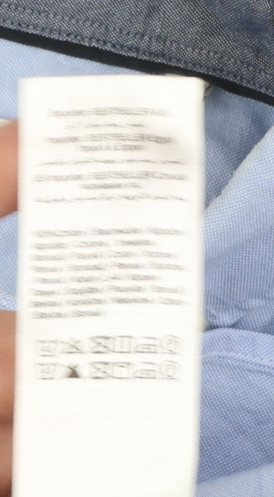 Jack & Jones Men's Blue Short Sleeve Button-Up Shirt Size S