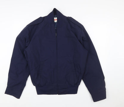 CANEX Men's Blue Bomber Jacket Size 42 Regular Cotton Blend