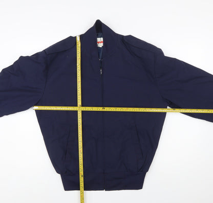 CANEX Men's Blue Bomber Jacket Size 42 Regular Cotton Blend