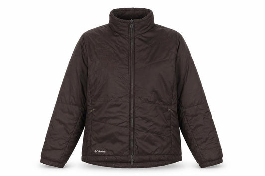 Columbia Women Brown Puffer Jacket L Insulated Winter Coat