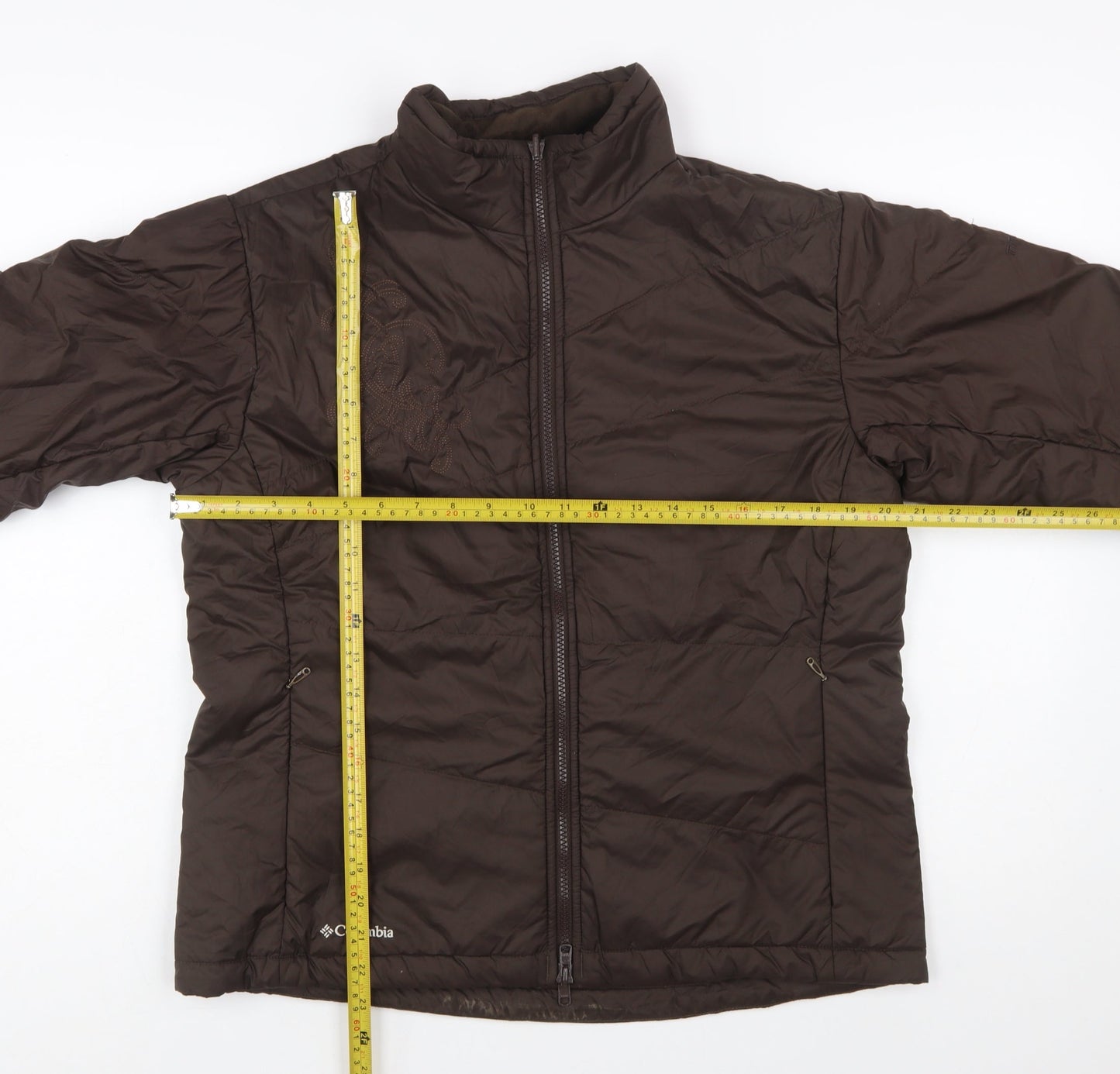Columbia Women Brown Puffer Jacket L Insulated Winter Coat