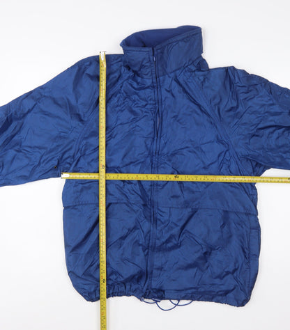Eddie Bauer Men's Blue Windbreaker Jacket Size M Lightweight Nylon