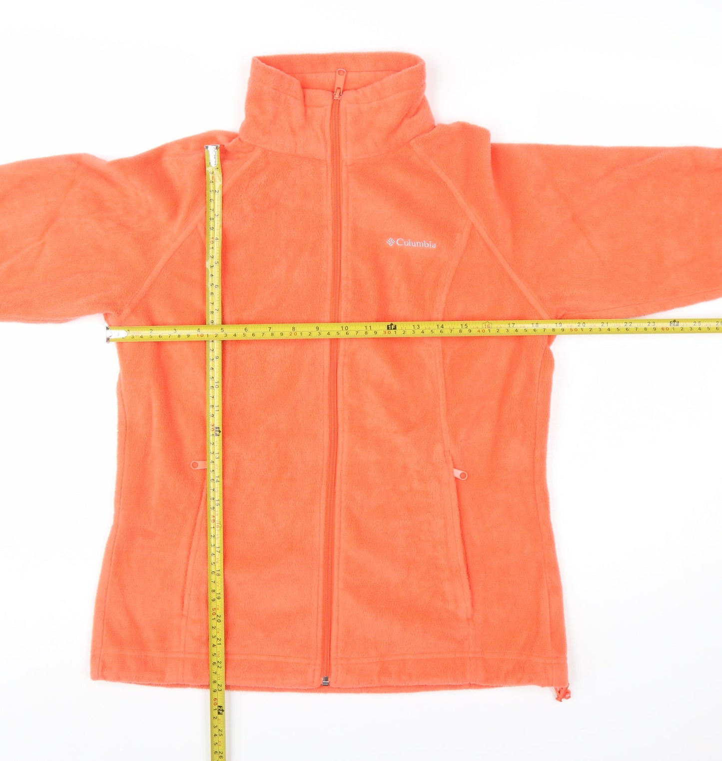 Columbia Womens Orange Fleece Full Zip Jacket Size M