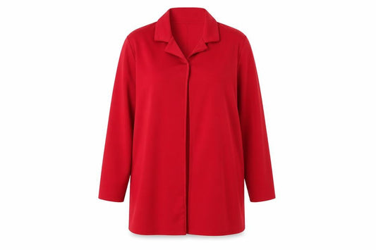 Boohoo Women Red Size 14 Long Sleeve Open Front Blazer Jacket