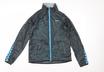 Reebok Men's Black Medium Windbreaker Jacket Lightweight Zip