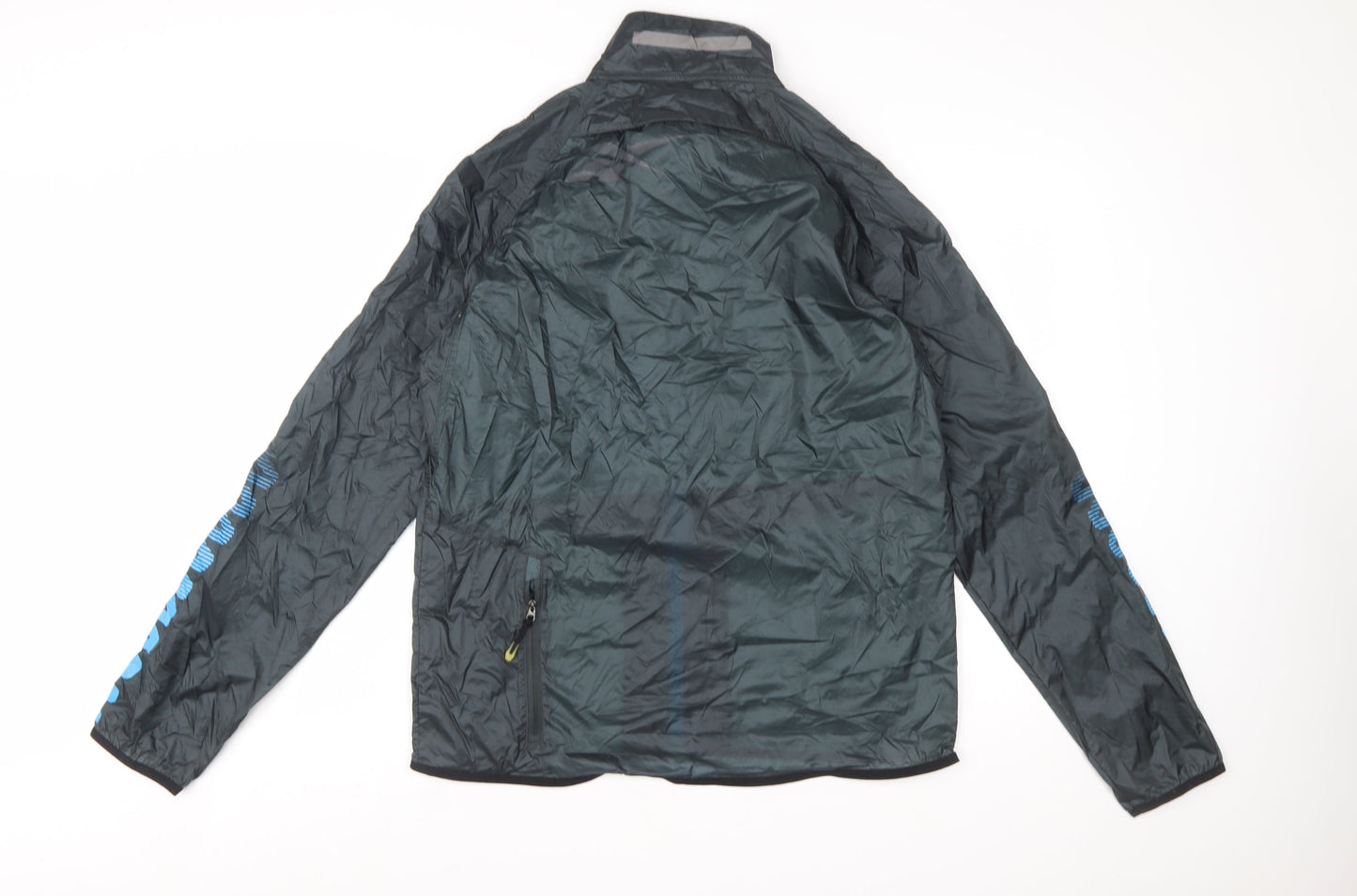 Reebok Men's Black Medium Windbreaker Jacket Lightweight Zip