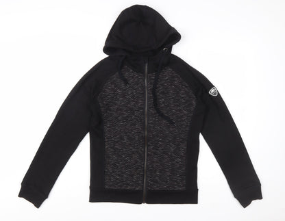 Trespass Womens Black Full Zip Hoodie UK 10 Polyester Blend