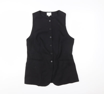 H&M Women Black Size 14 Sleeveless Suit Waistcoat Classic Tailored