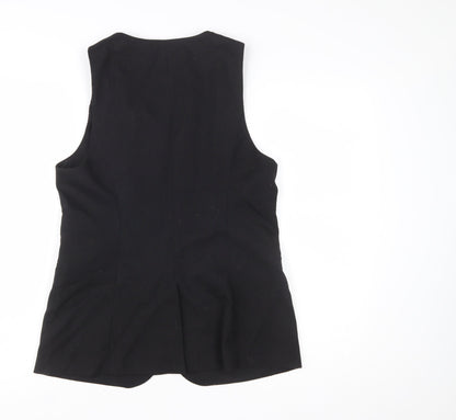 H&M Women Black Size 14 Sleeveless Suit Waistcoat Classic Tailored
