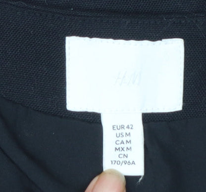 H&M Women Black Size 14 Sleeveless Suit Waistcoat Classic Tailored