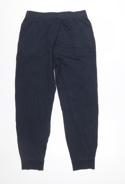 UNIQLO Men's Black Jogger Trousers M Cotton Blend Regular Fit