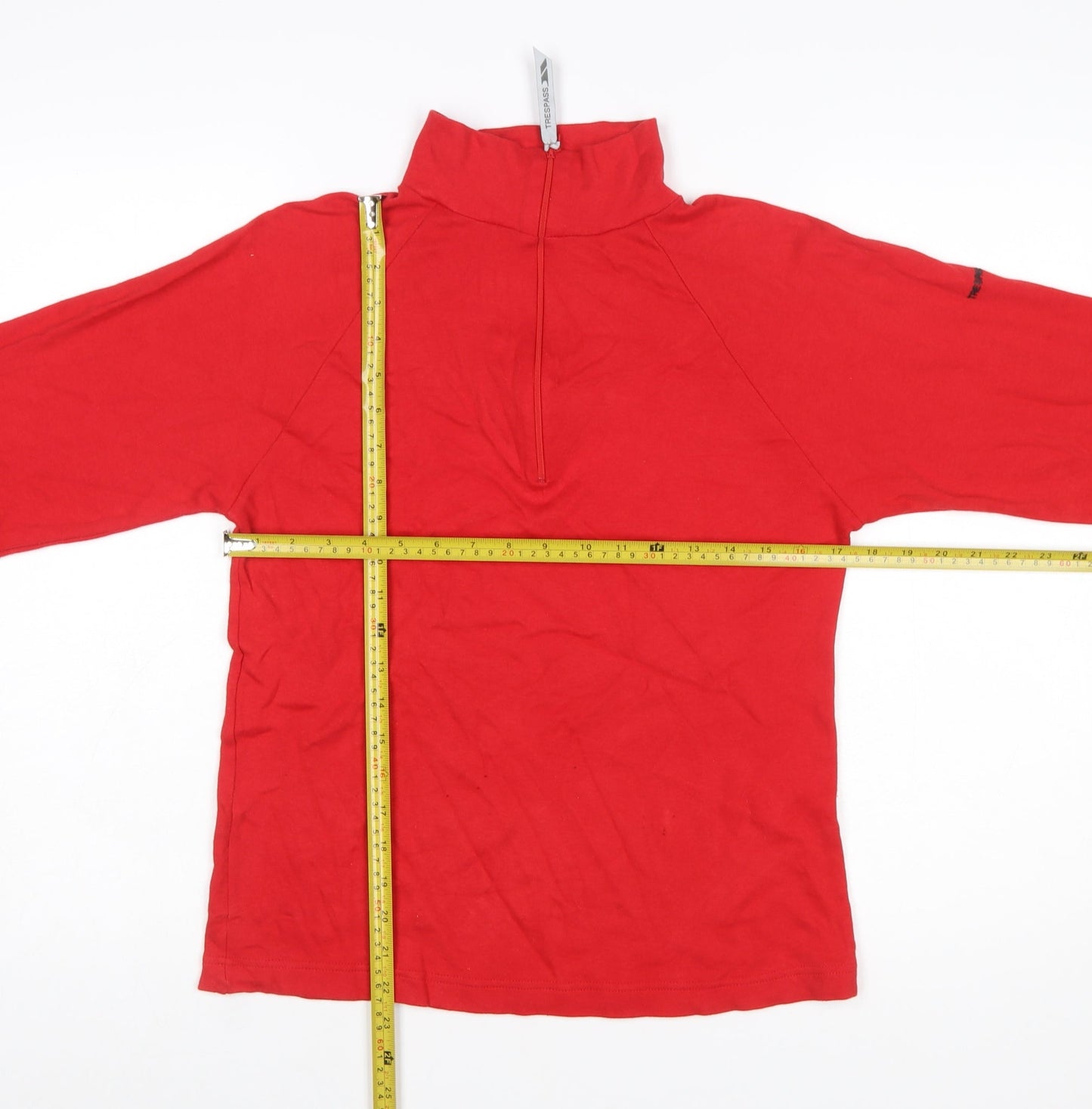 Trespass Women's Red 1/4 Zip Pullover Sweatshirt Size S Cotton