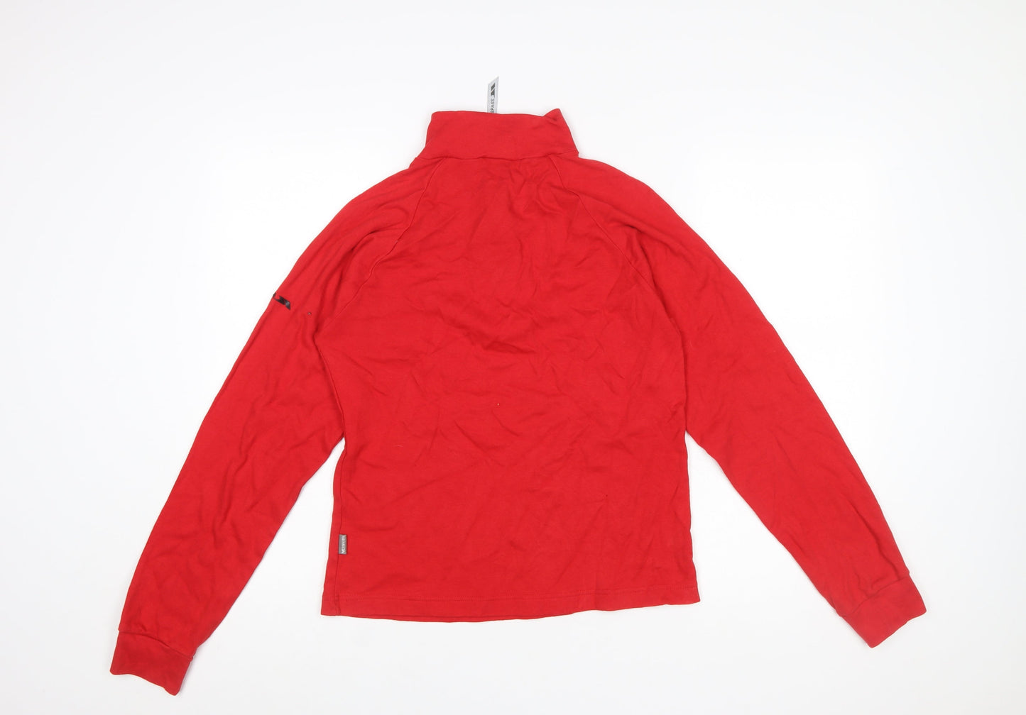Trespass Women's Red 1/4 Zip Pullover Sweatshirt Size S Cotton