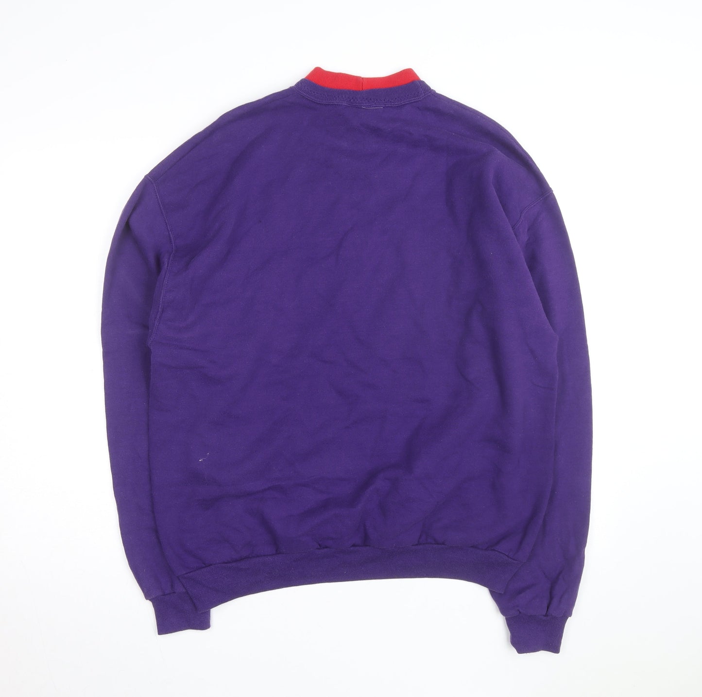 Jerzees Men’s Purple Rhinestone Graphic Pullover Sweatshirt L