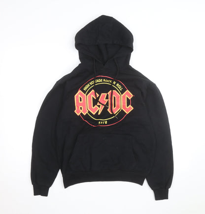 AC/DC Men's Black Pullover Hoodie Small Rock Band Graphic