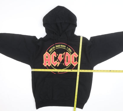 AC/DC Men's Black Pullover Hoodie Small Rock Band Graphic