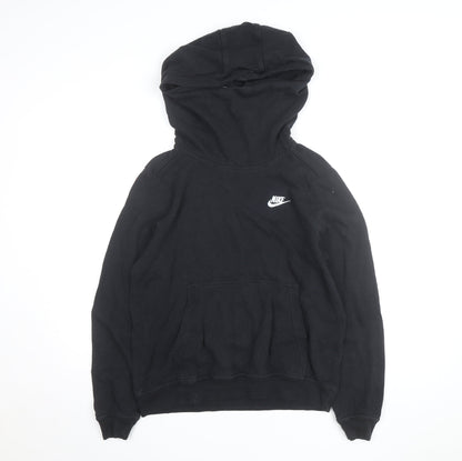 Nike Men Black Pullover Hoodie Medium Fleece Sportswear