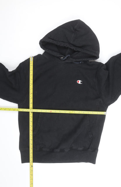 Champion Men's Black Small Pullover Hoodie Fleece Sweatshirt