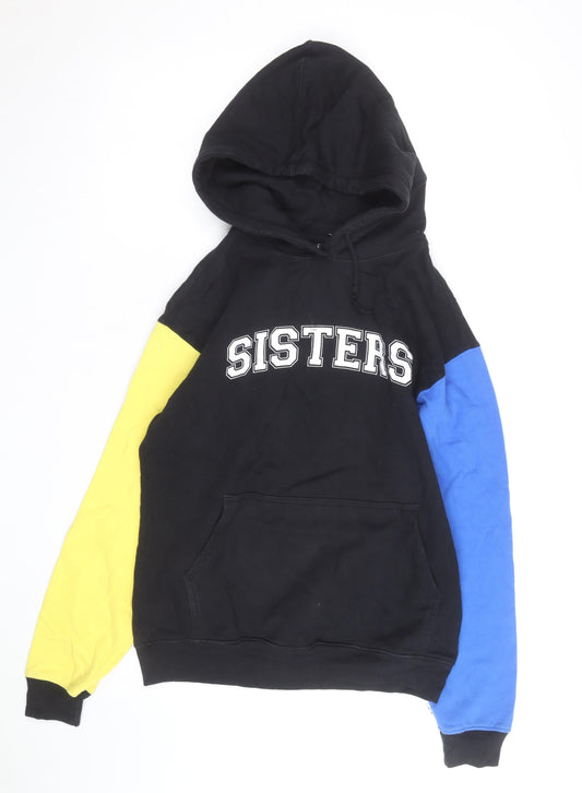 Additional front view of Sisters by Safety Pin unisex multicoloured pullover hoodie small