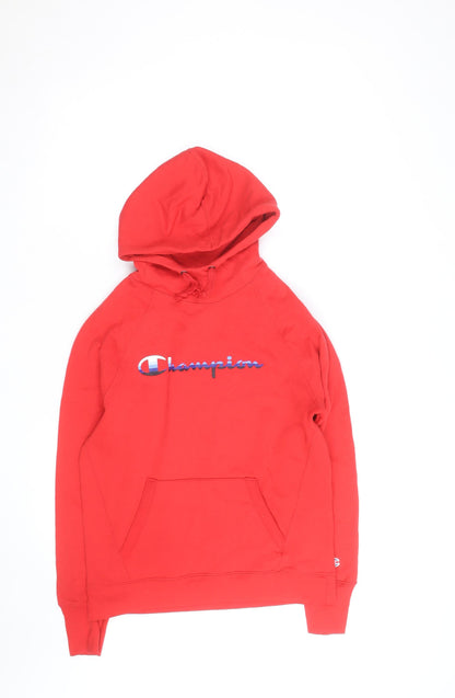 Champion Mens Red XL Pullover Hoodie with Logo Front