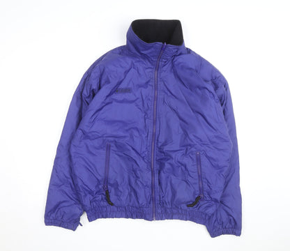 Columbia Mens Blue L Puffer Jacket Nylon Outdoor Full Zip Winter Coat