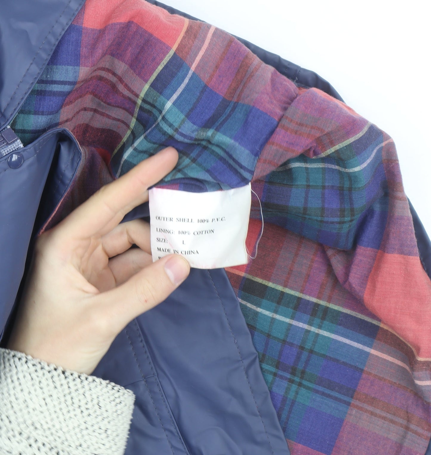 Totes Men’s Blue Hooded Waterproof Rain Coat Jacket L