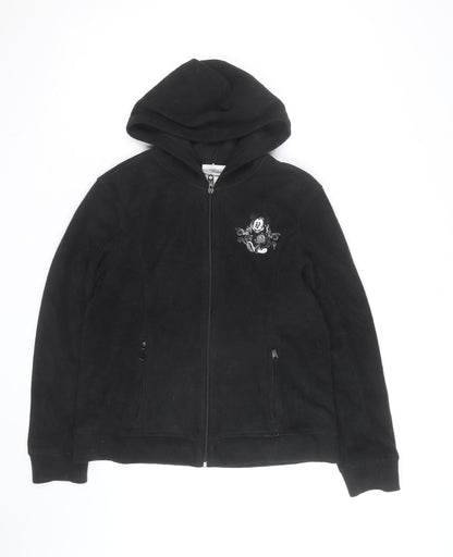 Disney Unisex Black Full Zip Fleece Hoodie M Mickey Mouse
