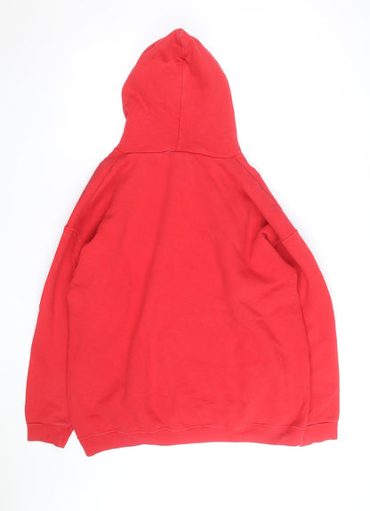 AAA USA Softball Team Red Pullover Hoodie Men XL Graphic Print