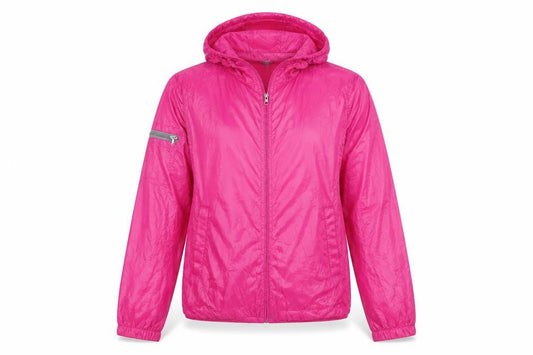 Faded Glory Women's Pink Hooded Windbreaker Jacket Size M