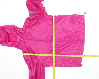 Faded Glory Women's Pink Hooded Windbreaker Jacket Size M