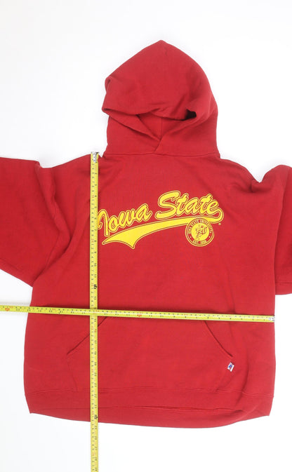 Russell Athletic Mens Red XL Pullover Hoodie Iowa State Graphic Fleece