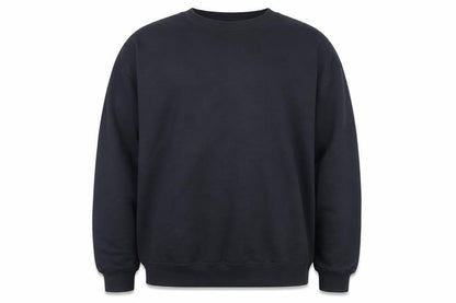 Hanes Mens Black Large Pullover Crew Neck Fleece Sweatshirt