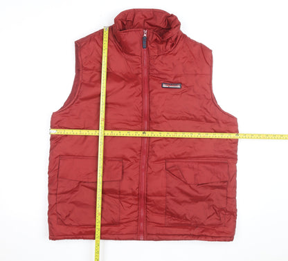 Carsize Men's Red Padded Nylon Bodywarmer Waistcoat Size L