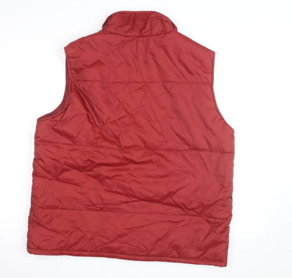 Carsize Men's Red Padded Nylon Bodywarmer Waistcoat Size L