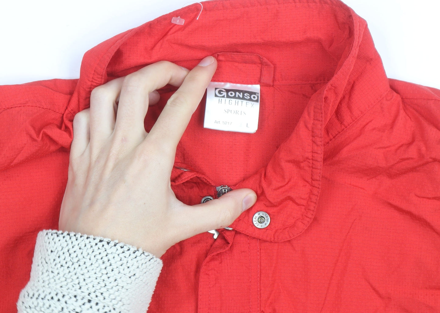 Gonso Men's Red Windbreaker Lightweight Sports Jacket L