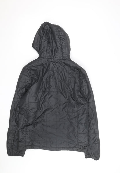 Nike Men's Black Hooded Puffer Jacket Size S Polyester Lined