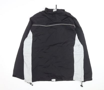 Athletech Men’s Black Grey Medium Waterproof Windbreaker Jacket