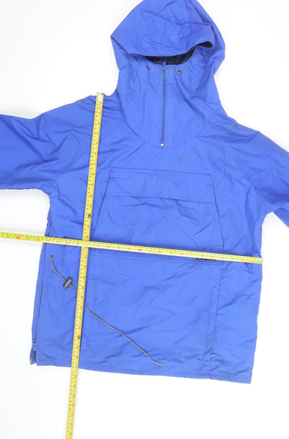 Columbia Men's Blue Nylon Hooded Anorak Jacket Size L Outdoor