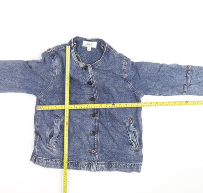 Marks and Spencer Womens Blue Denim Button Jacket Size 6 Casual