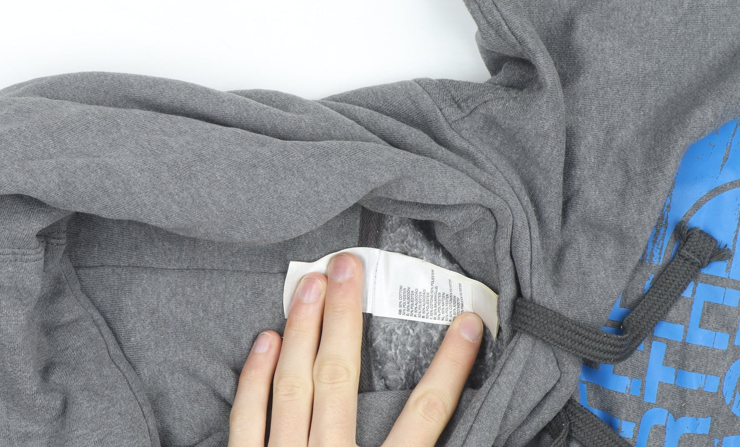 The North Face Men's Grey Pullover Hoodie Small Outdoor Fleece