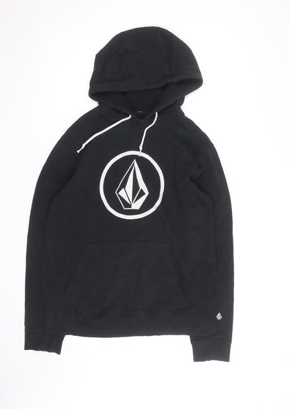 Volcom Men's Black Classic Fit Pullover Hoodie M Skate Logo