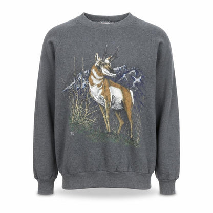 Jerzees Men’s Grey XL Graphic Animal Nature Pullover Sweatshirt