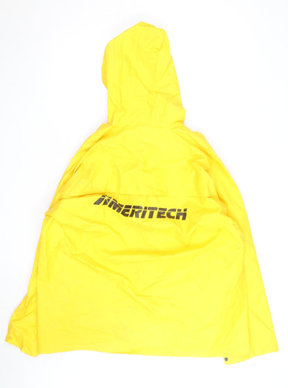 River City Men’s Yellow XL Waterproof Rain Coat Jacket Hooded Workwear