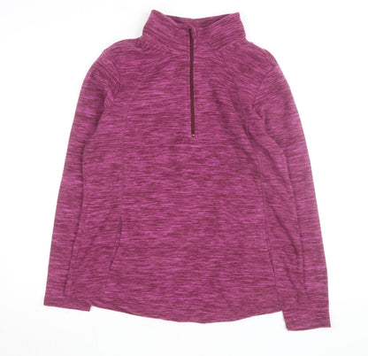 St. John's Bay Women's Purple 1/4 Zip Pullover Sweatshirt Size M