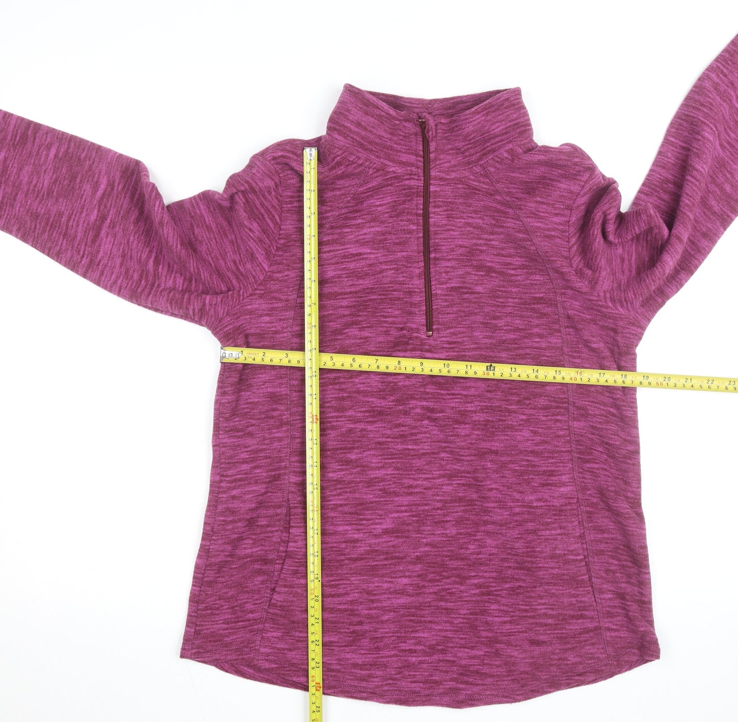 St. John's Bay Women's Purple 1/4 Zip Pullover Sweatshirt Size M