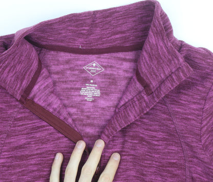 St. John's Bay Women's Purple 1/4 Zip Pullover Sweatshirt Size M
