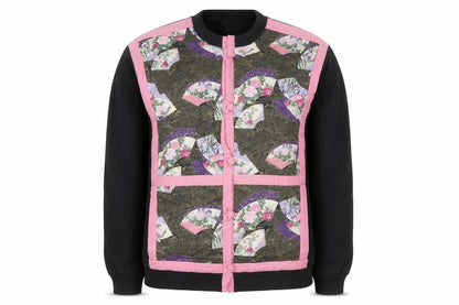 Lee Women’s Black Floral Cardigan XL Vintage Crew Neck Long Sleeve