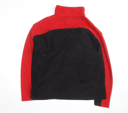 EXP Clothing Men's Red Black Fleece Pullover Sweatshirt Size L