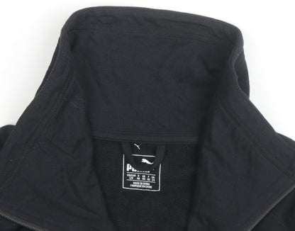 Puma Men's Black Full Zip High Neck Sweatshirt L Sportswear